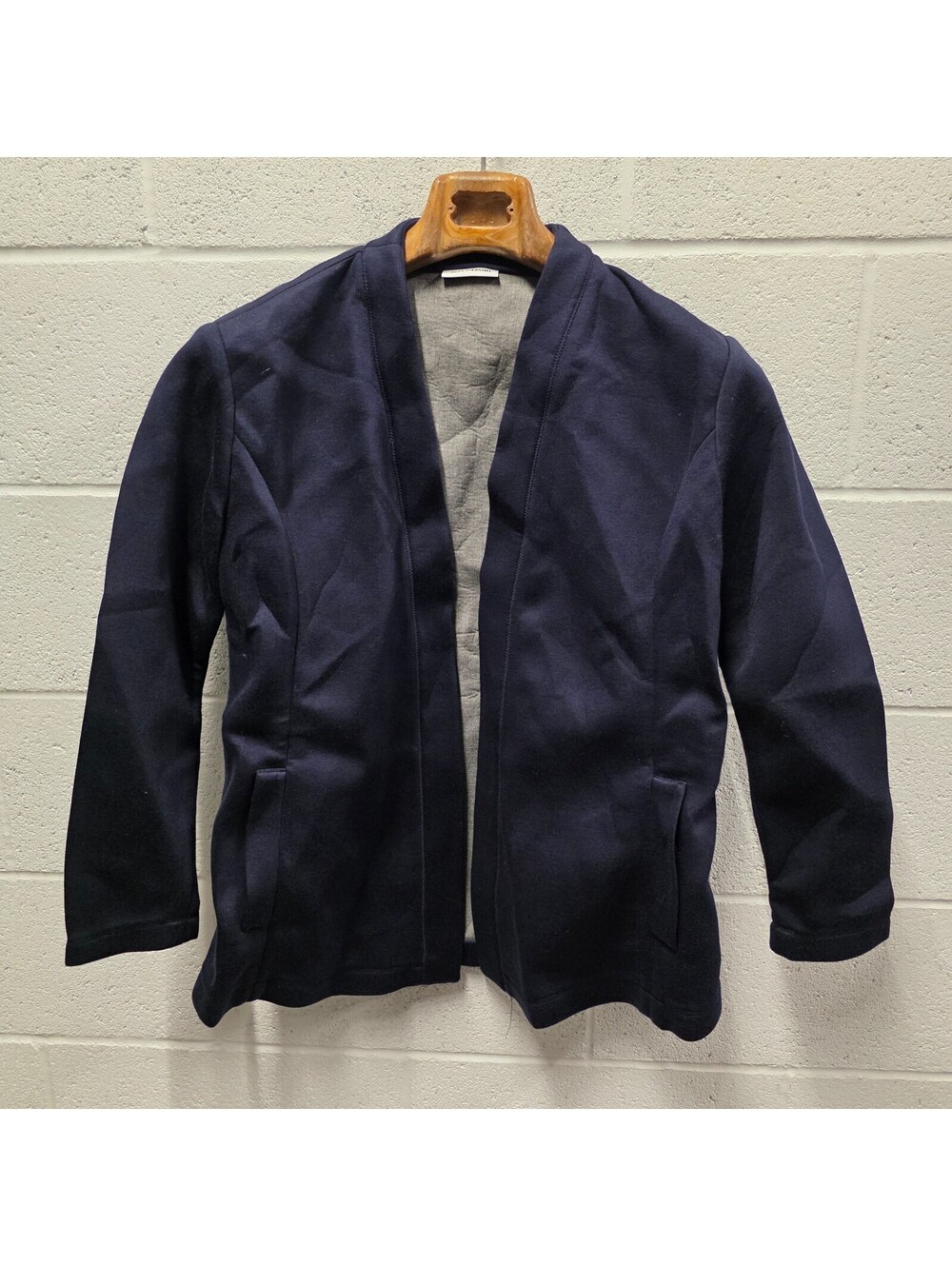Alphatauri Sida Red Bull Navy Blue Open Cardigan Unisex Liner Coat Xs 19x29